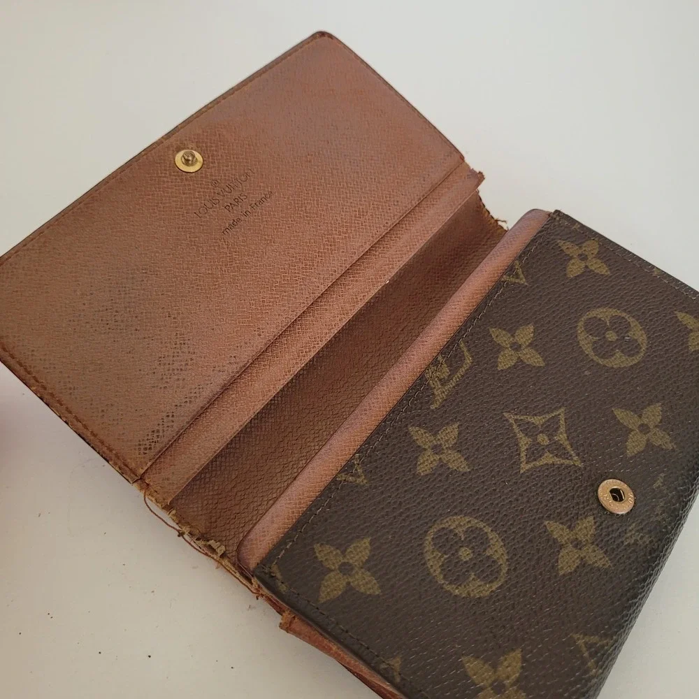 Louis Vuitton Monogram Canvas Portefeuille Tresor Etui Wallet Brown Vintage - Picture 3 of 15